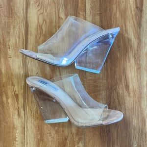 Clear mules wedge by Steve Madden